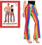 Adult Rainbow Stripe Flare Pants (S/M)